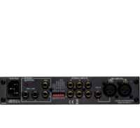 SCM262 STEREO MIXER FOR USE WITH 2 MICROPHONES AND 3 STEREO SOURCES, WITH DUCKING AND PHANTOM POWER